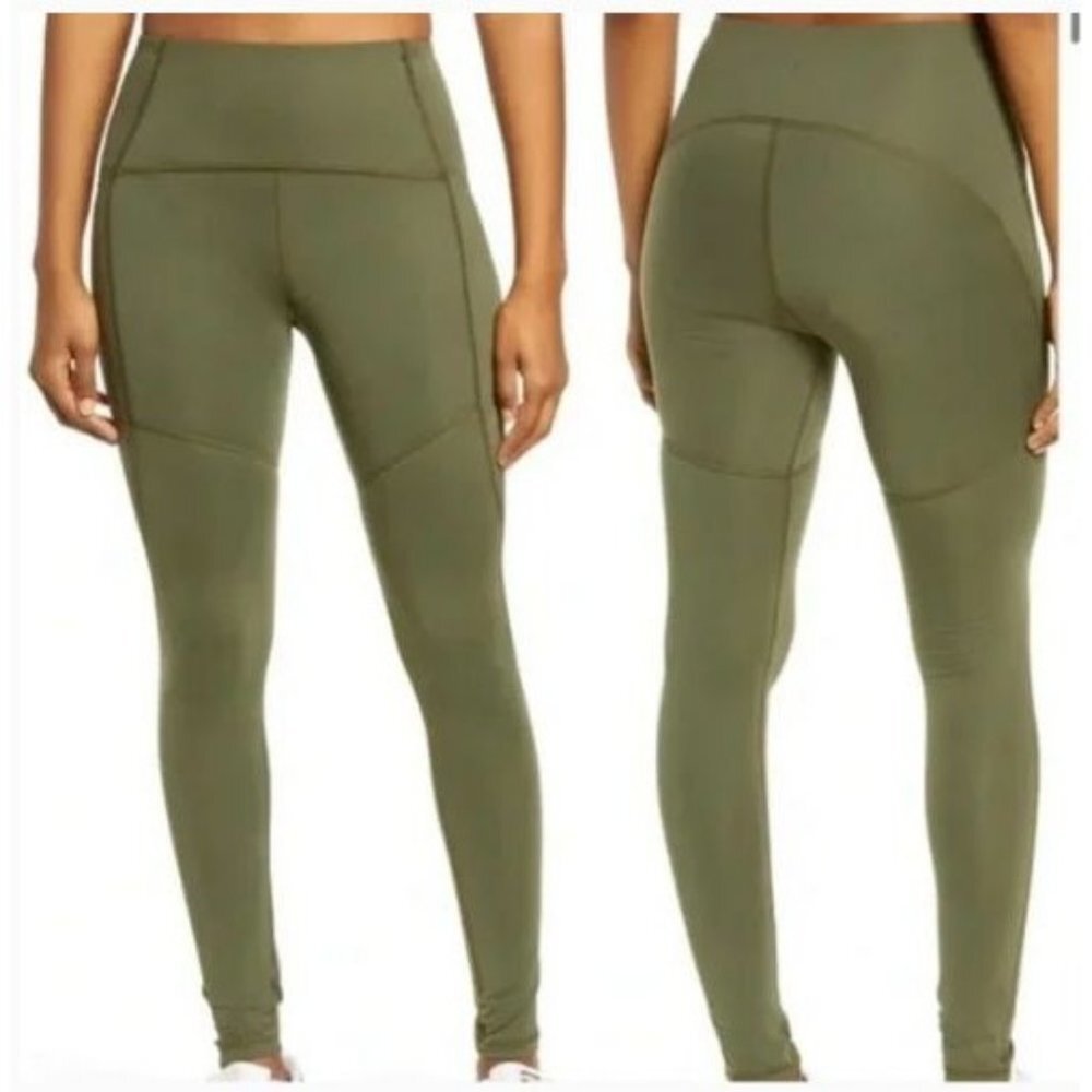 ⚡️Thinx Moderate Absorbency Leggings Period Leggings High Rise Green Size Medium - Picture 1 of 8